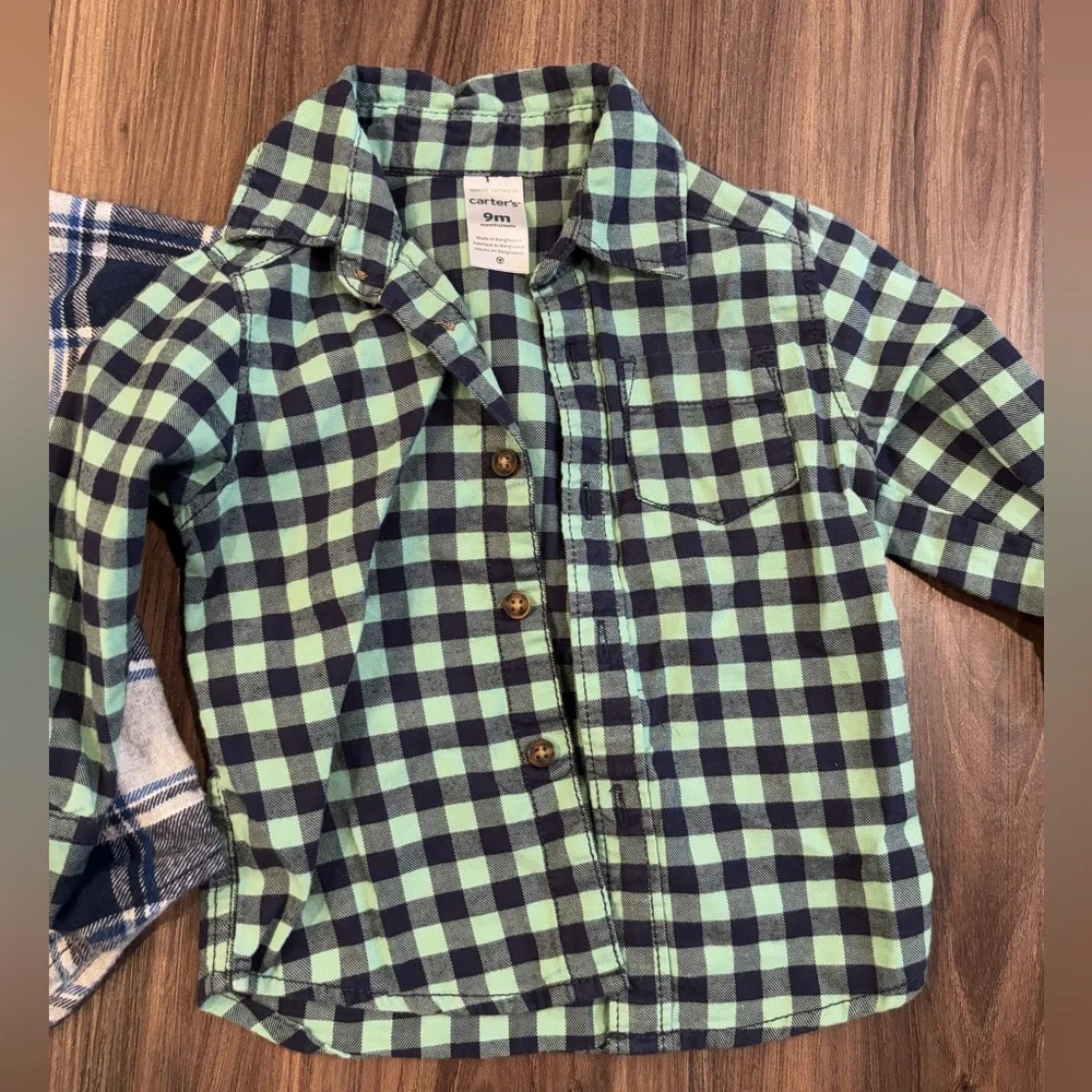 2 Button Downs and Jeans Bundle Size 9 Months 6-12 Months